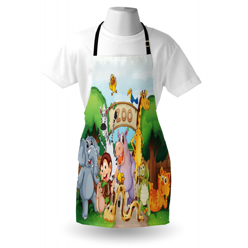 Playful Outdoors Animals Apron