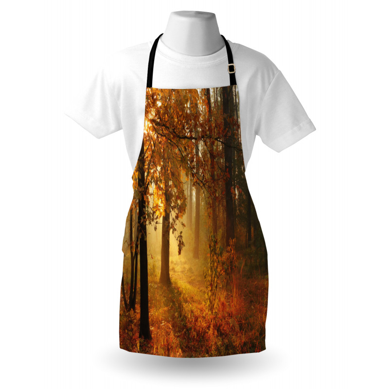 Misty Autumnal Forest Apron