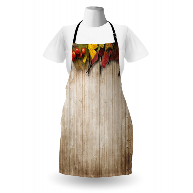 Dry Leaves Berries Vivid Apron