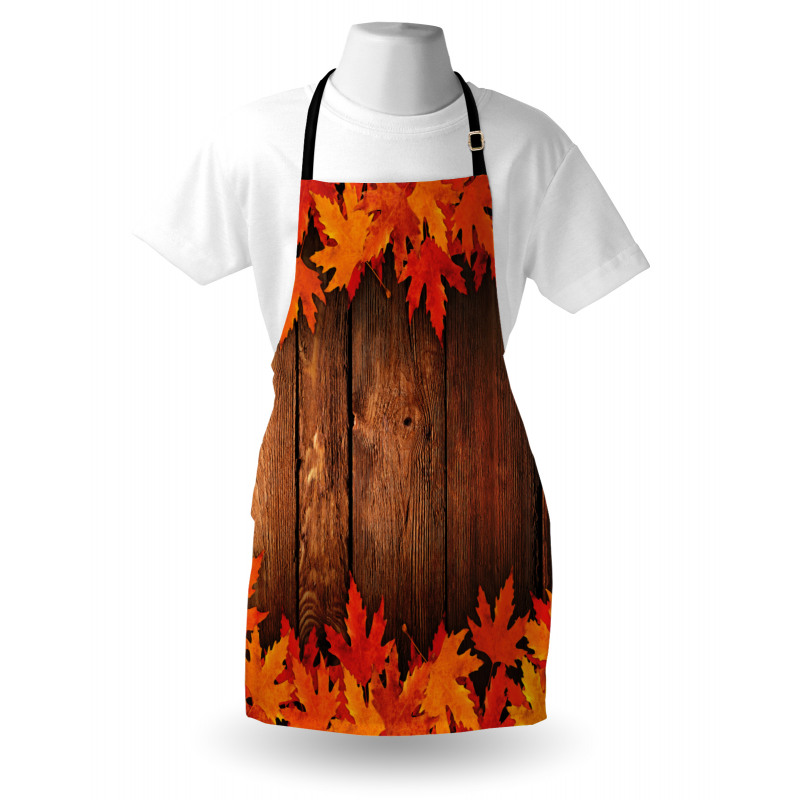 Leaves on the Wooden Board Apron