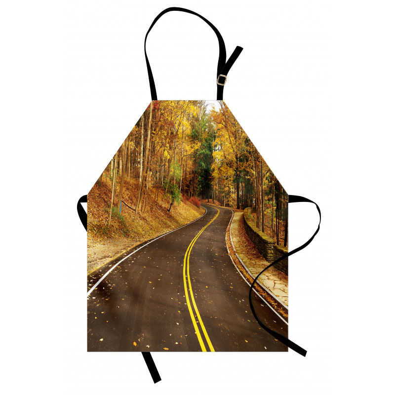 Autumn Scenery Roadway Apron