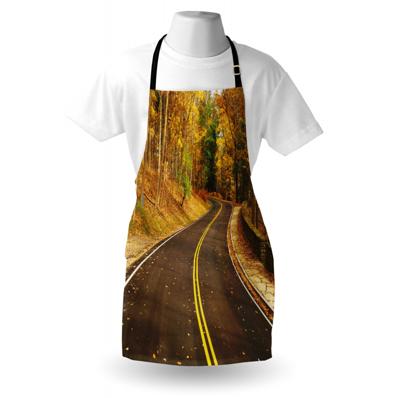 Autumn Scenery Roadway Apron