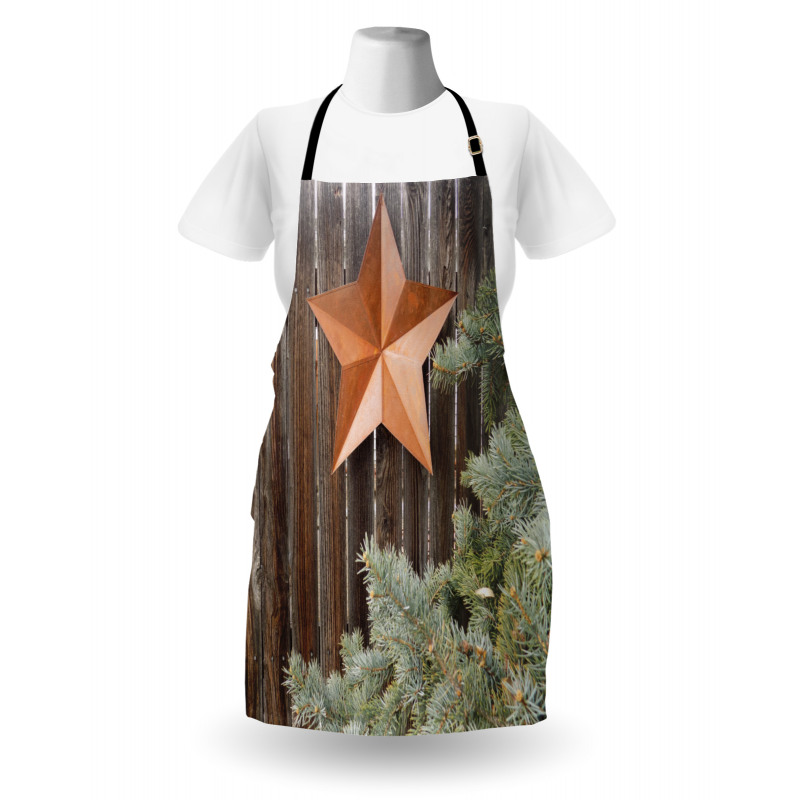 Star on Wood Apron