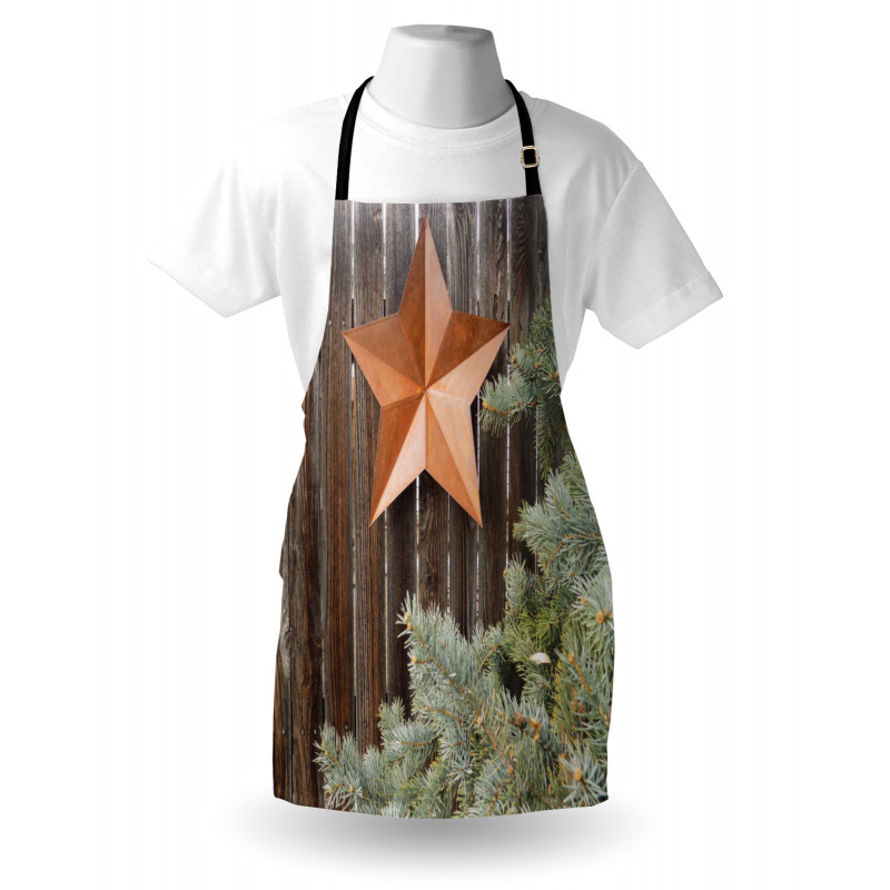 Star on Wood Apron