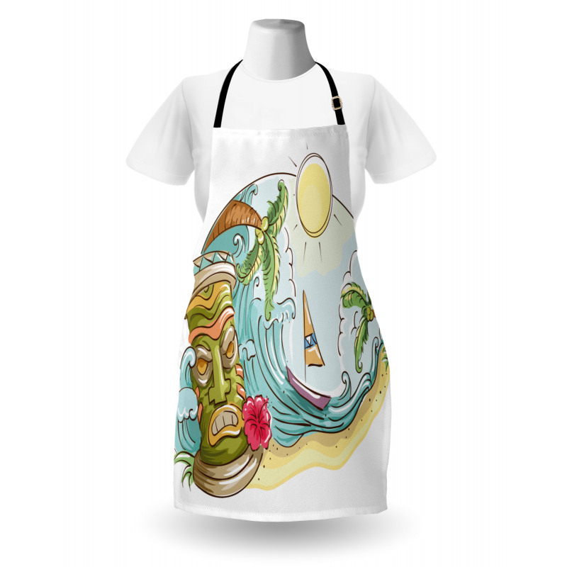 Cartoon Beach Apron