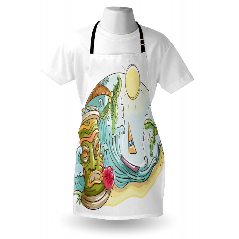 Cartoon Beach Apron