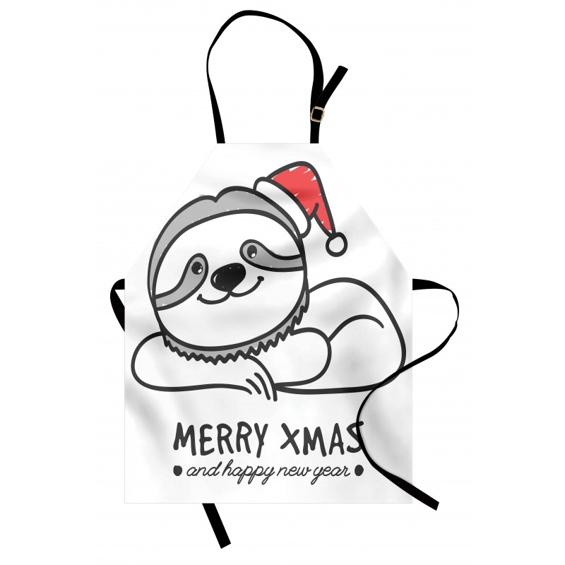 Sloth Christmas Hat Apron