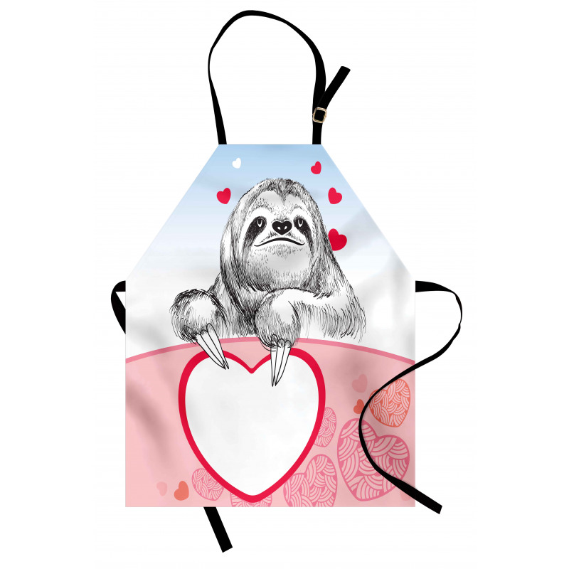 Romantic Sloth in Love Apron