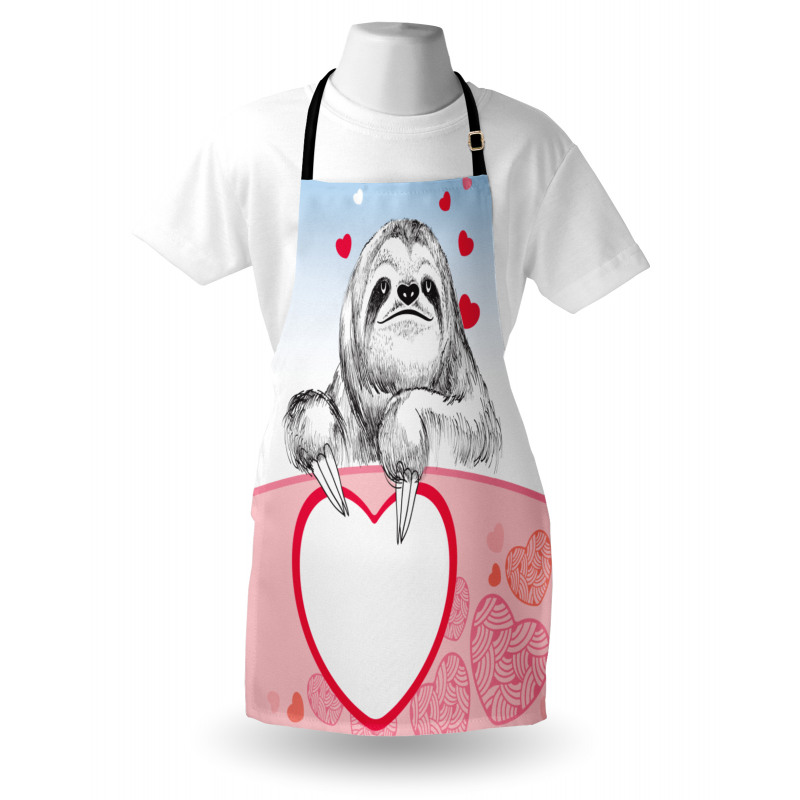 Romantic Sloth in Love Apron