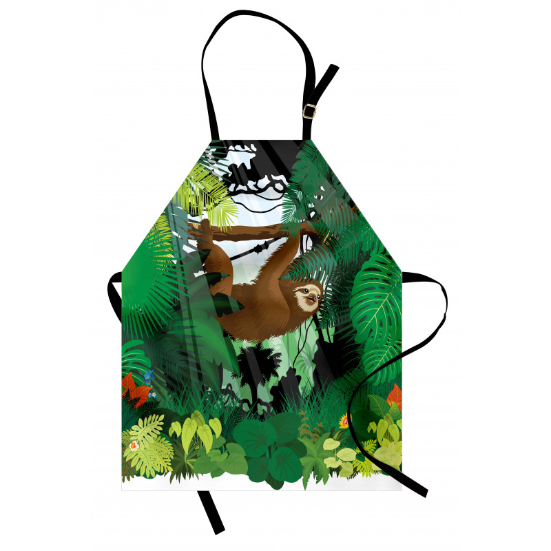 Vibrant Rainforest Plants Apron