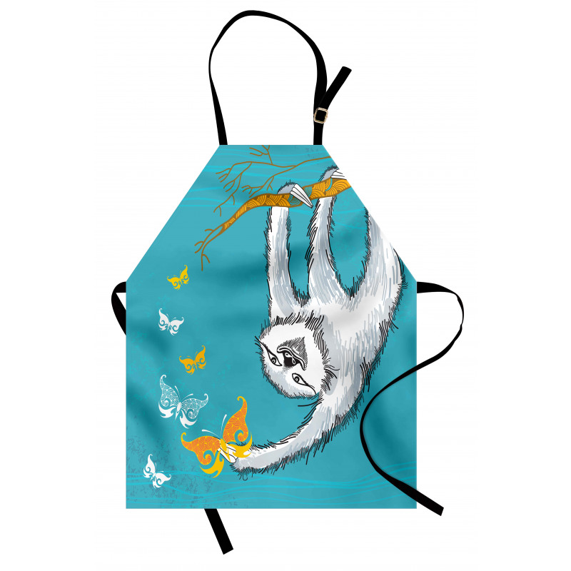 Sketchy Sloth Butterflies Apron