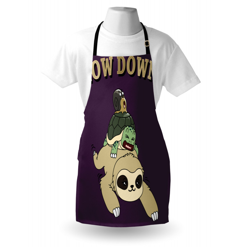 Funny Cartoon Scenery Apron