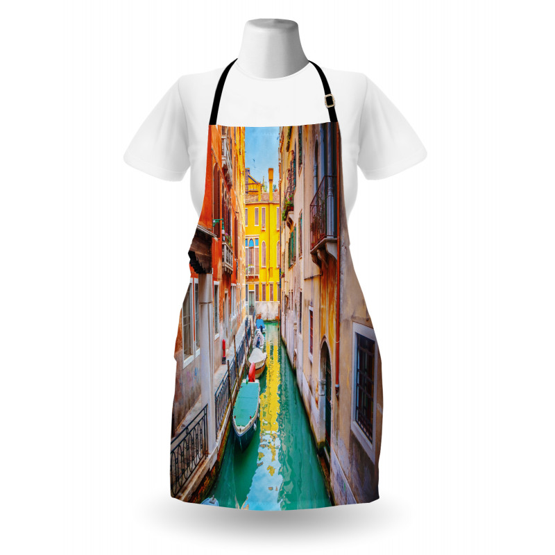 Vibrant Canal Gondolas Apron