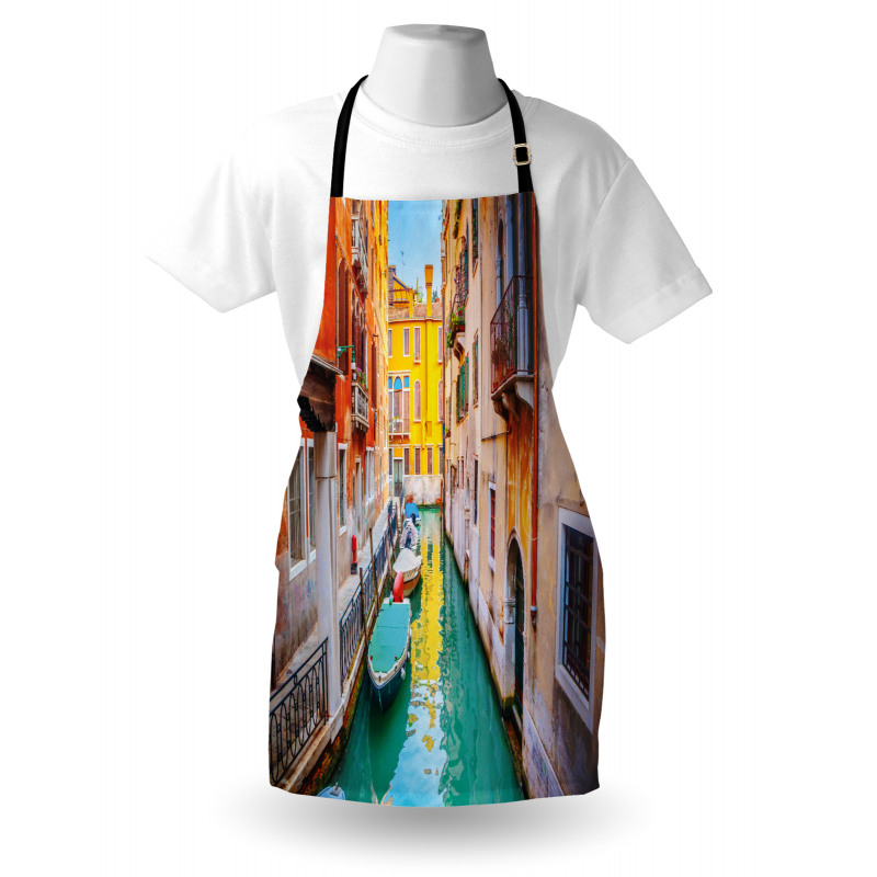 Vibrant Canal Gondolas Apron