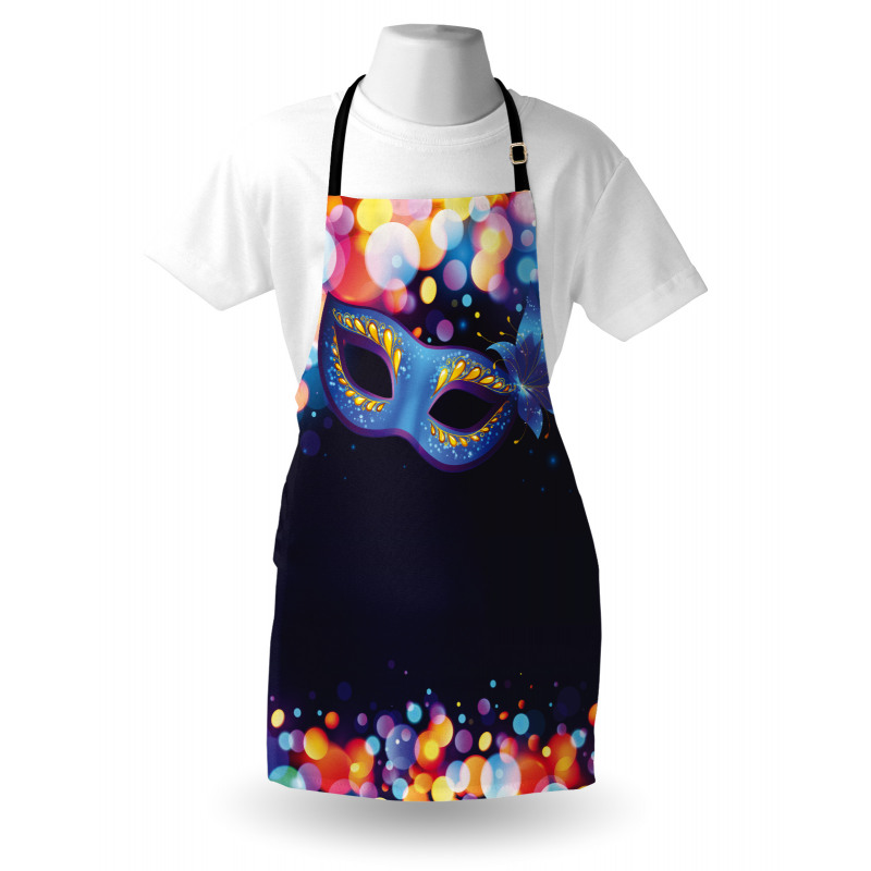 Vivid Blue Carnival Mask Apron