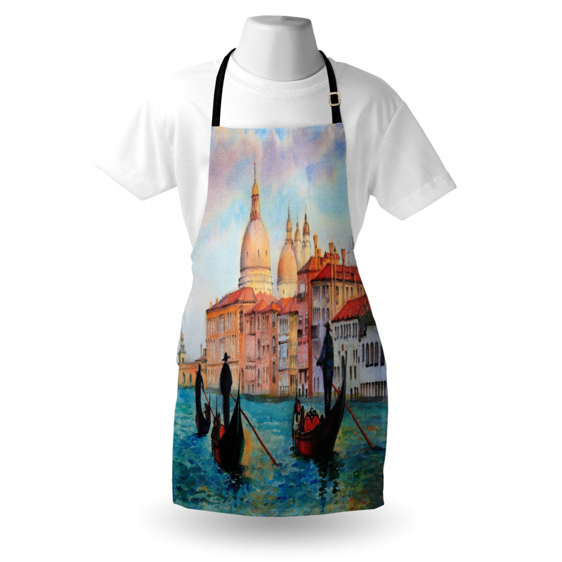 Watercolor Serene City Apron