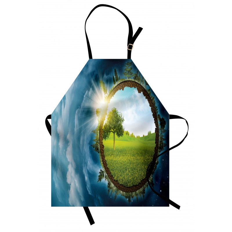 Circle Greenery Clouds Apron