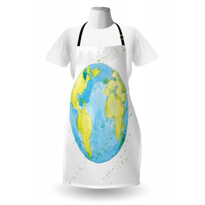 Watercolor Style Planet Apron