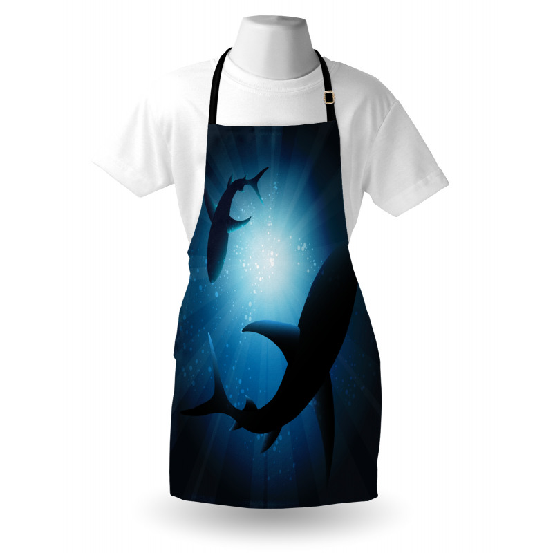 Fish Silhouettes Swimming Apron