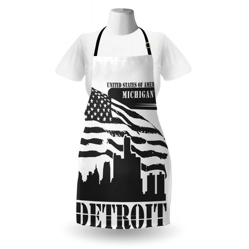 USA Flag Grunge City Apron