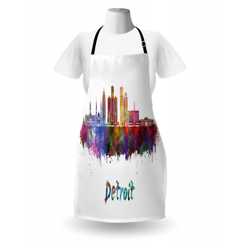 Watercolor Art Skyline Apron