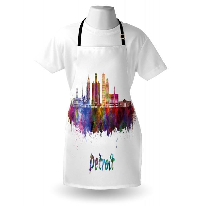 Watercolor Art Skyline Apron