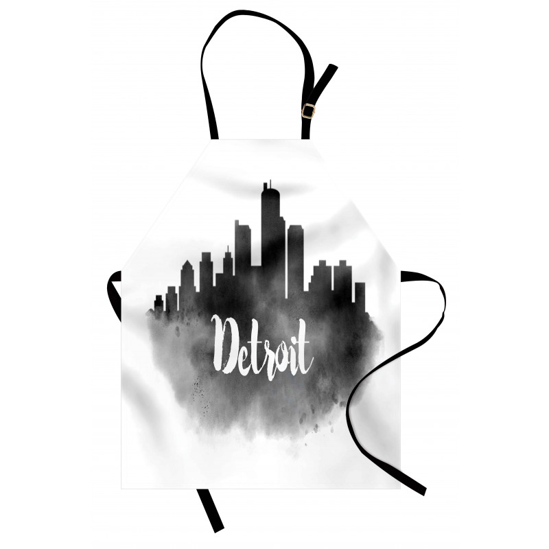 Black Smoky Cityscape Apron