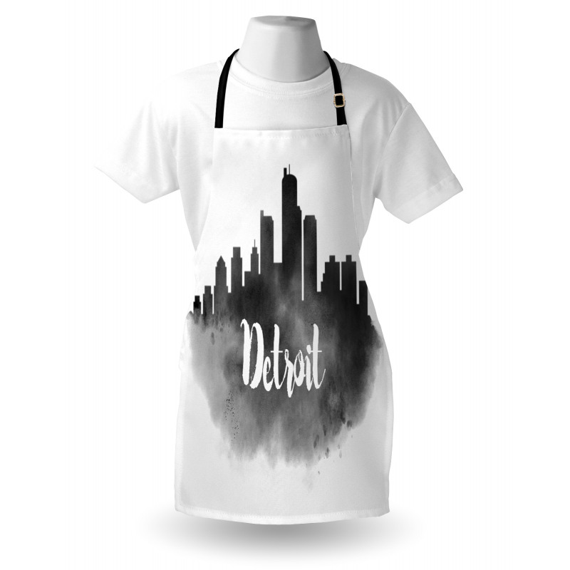 Black Smoky Cityscape Apron