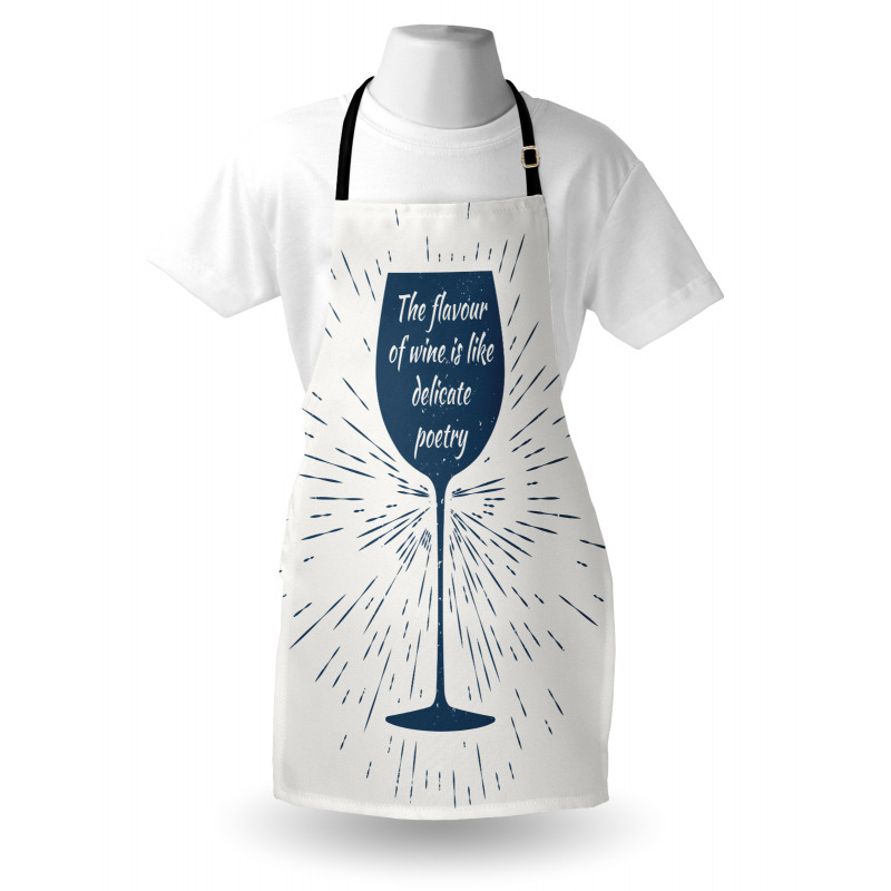 Glass Sun Burst and Words Apron