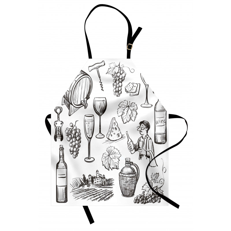 Gourmet Wine Set Sketchy Apron