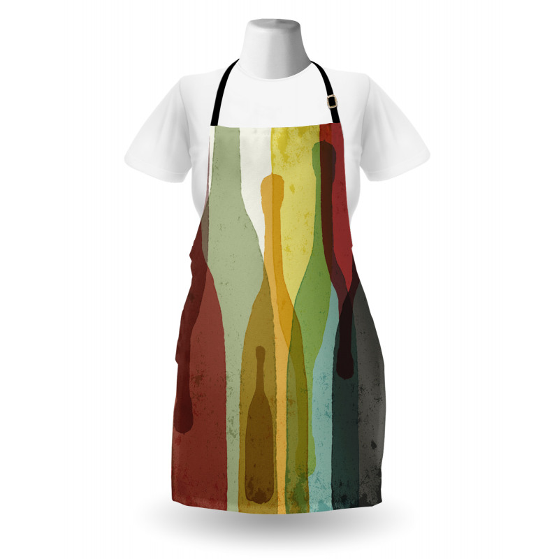 Abstract Colorful Bottles Apron