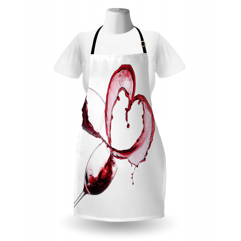 Heart Shape Spilling Wine Apron