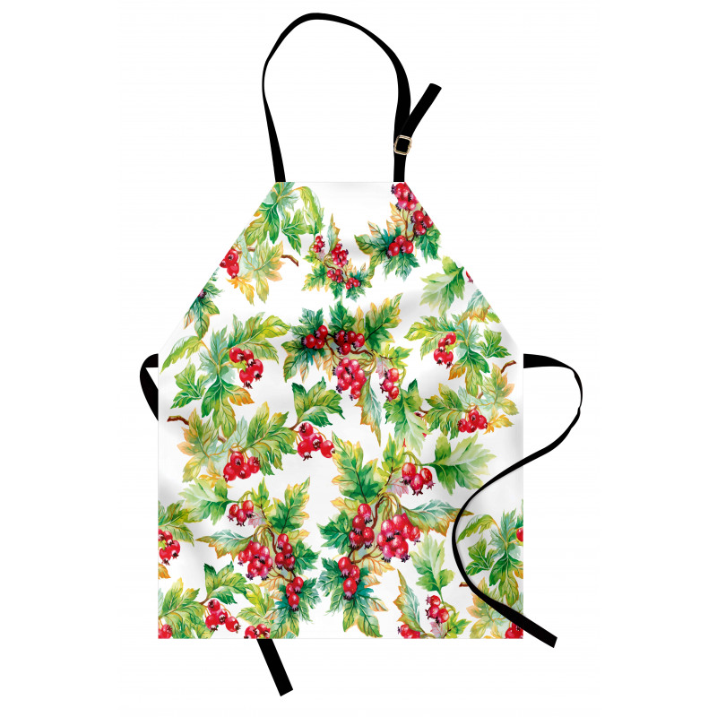 Watercolor Berries Winter Apron