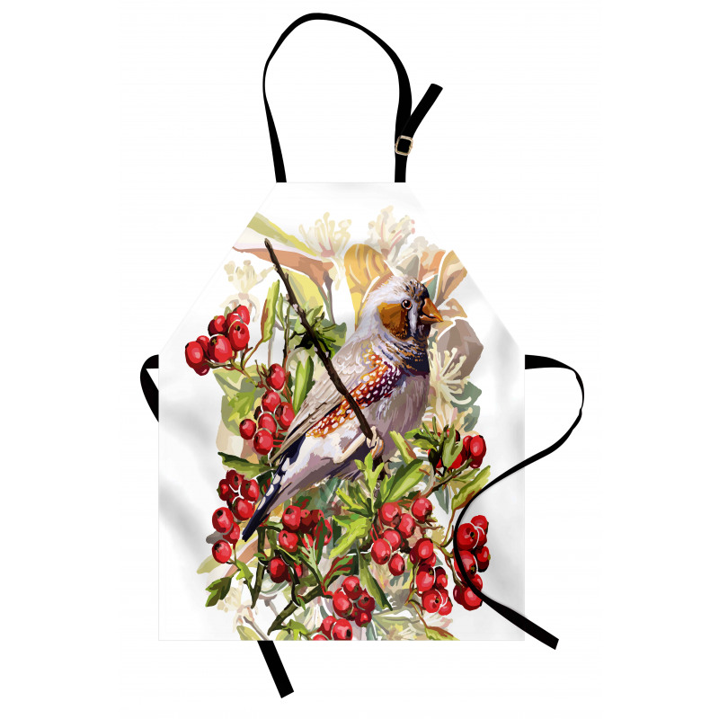 Colorful Bird and Shrubs Apron