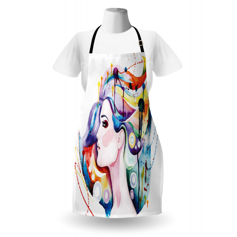 Grunge Young Woman Apron