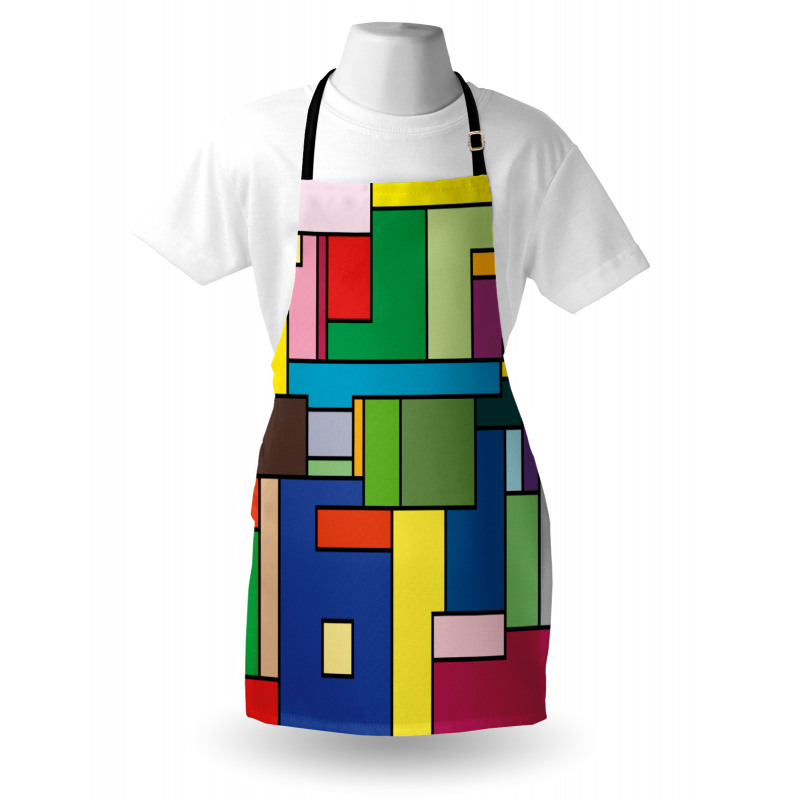 Vivid Mondrian Squares Apron