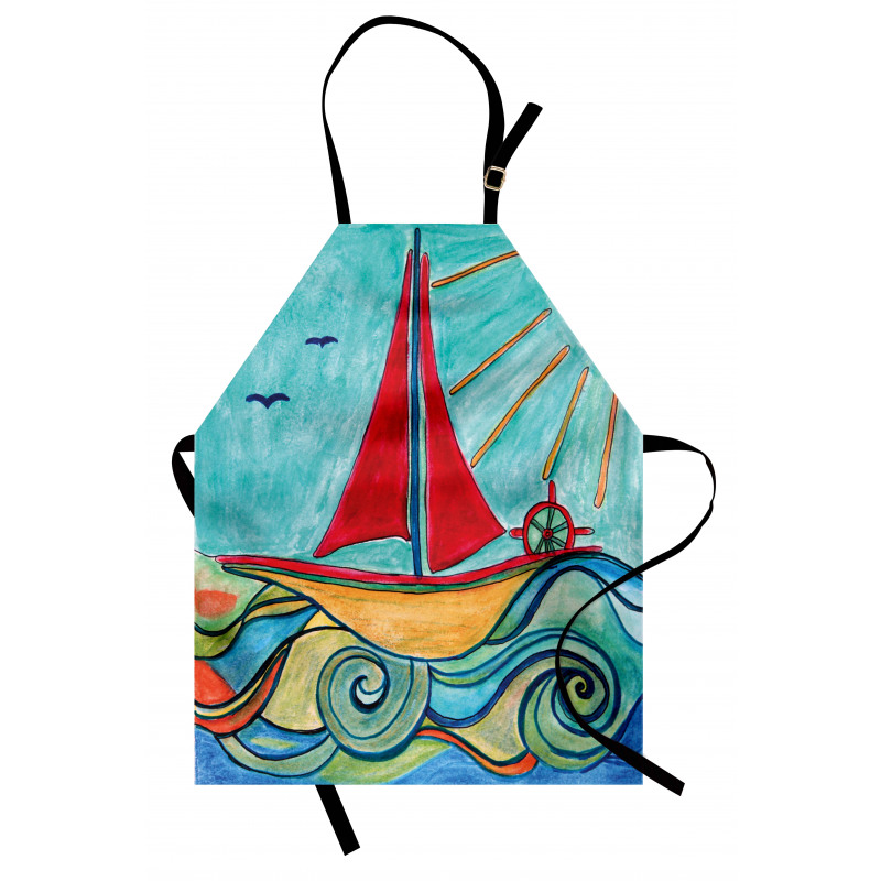 Ship in Waves in Sea Apron