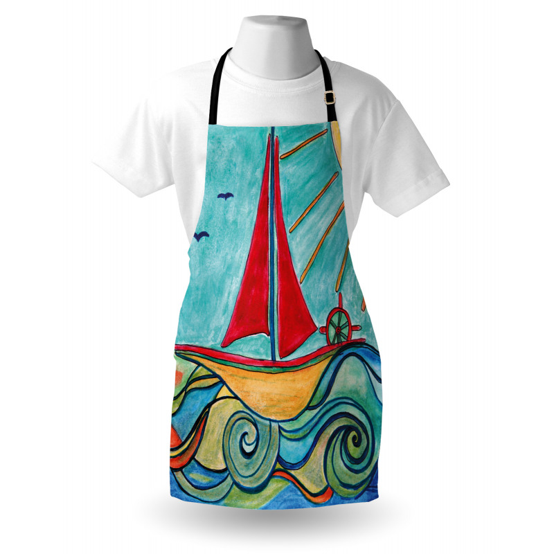 Ship in Waves in Sea Apron