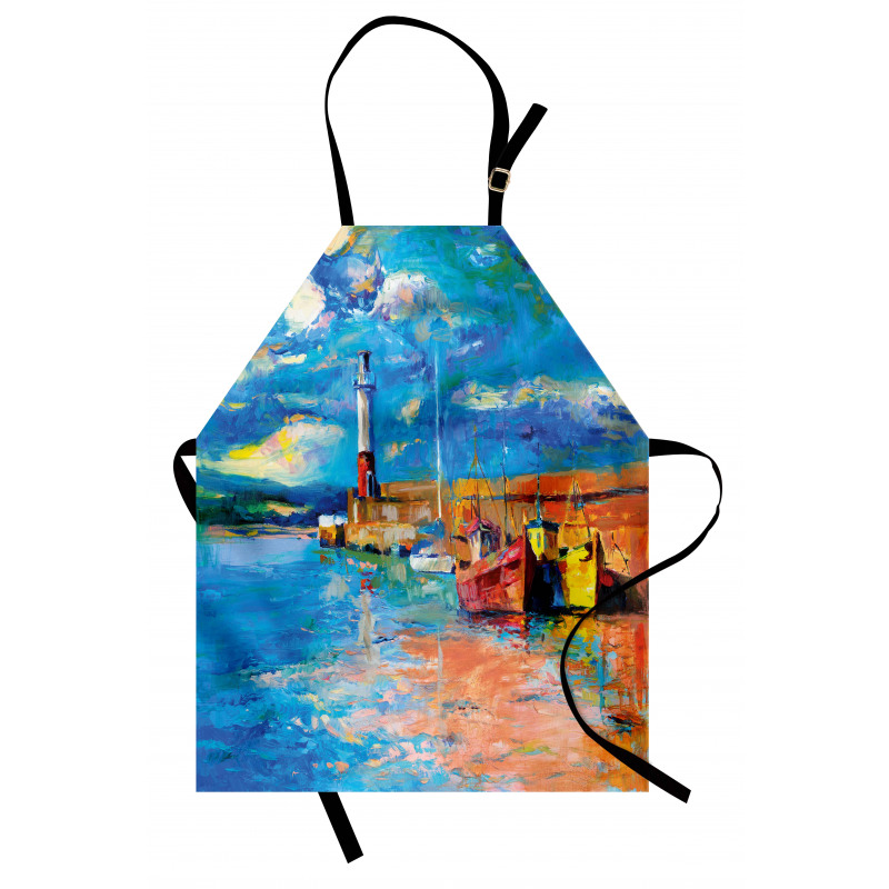 Oil Painting Lighthouse Apron