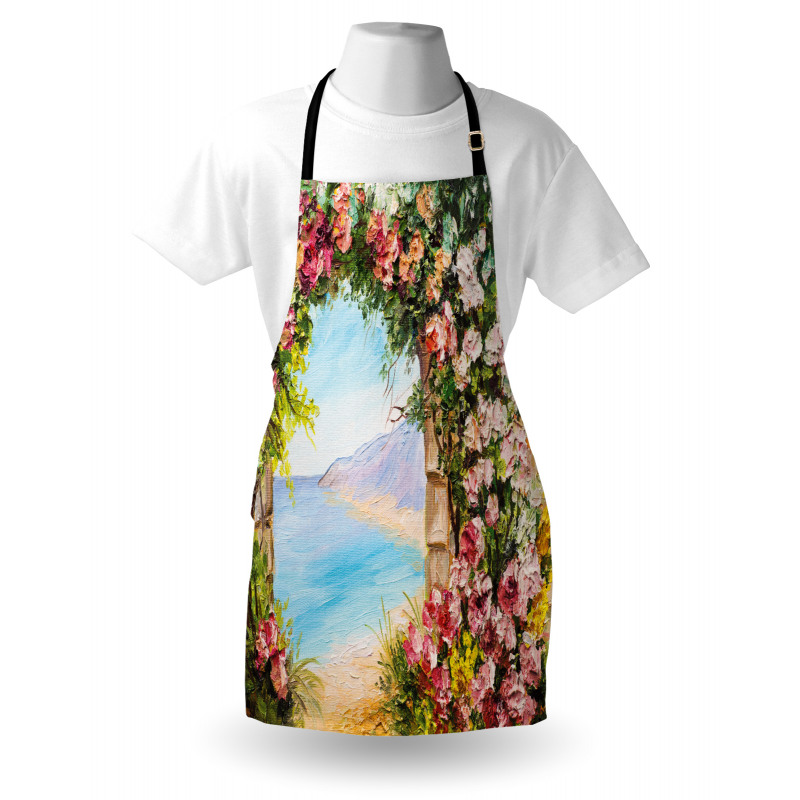 Antique Arch Rose Petals Apron