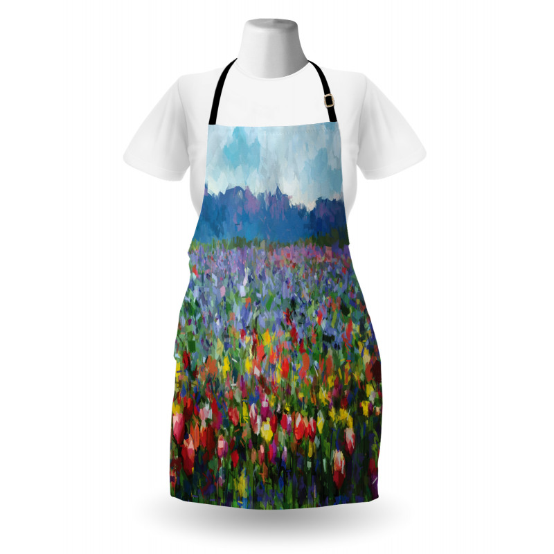 Rural Landscape Tulip Apron