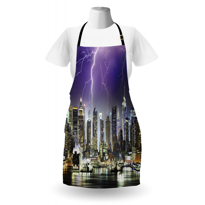 Storm Thunder in New York Apron