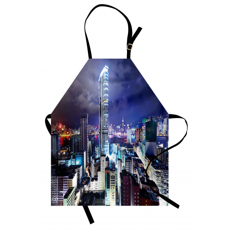 Downtown Hong Kong Night Apron