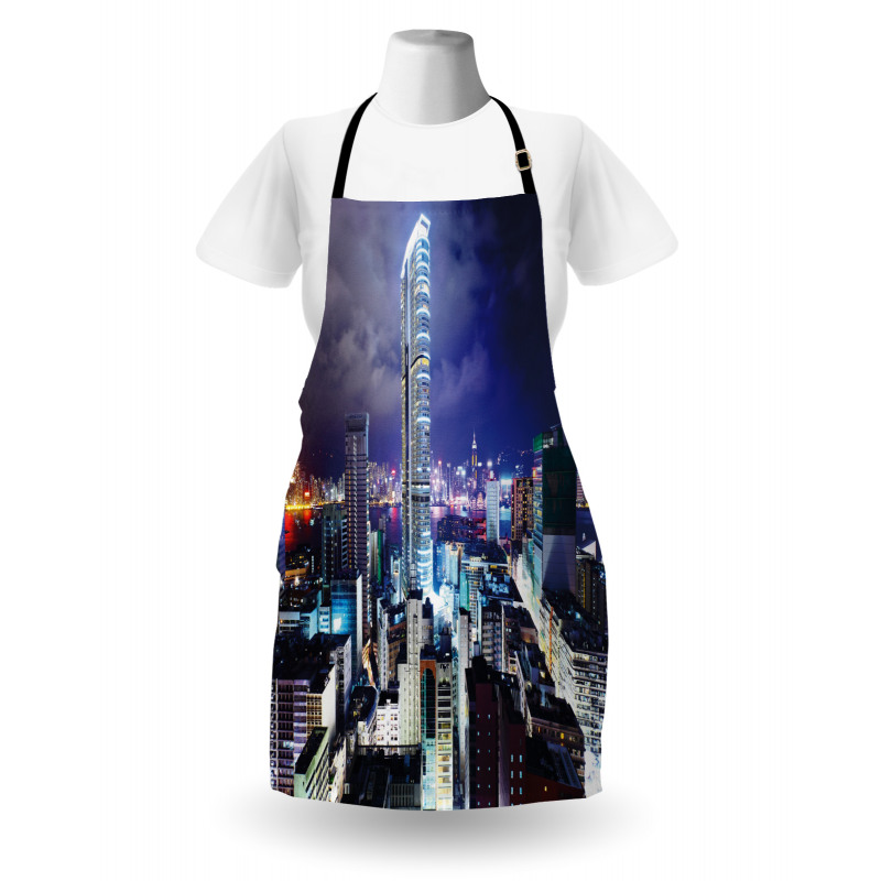 Downtown Hong Kong Night Apron