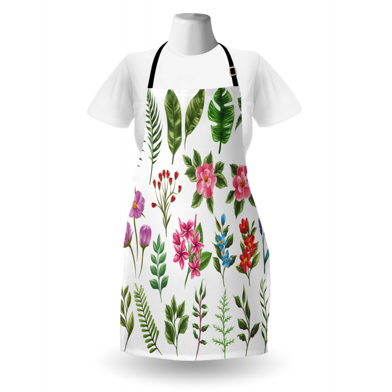 Exotic Flowers and Ferns Apron