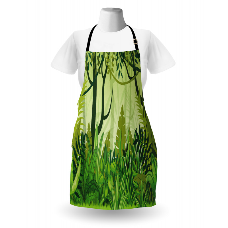 Cartoon Rainforest Apron