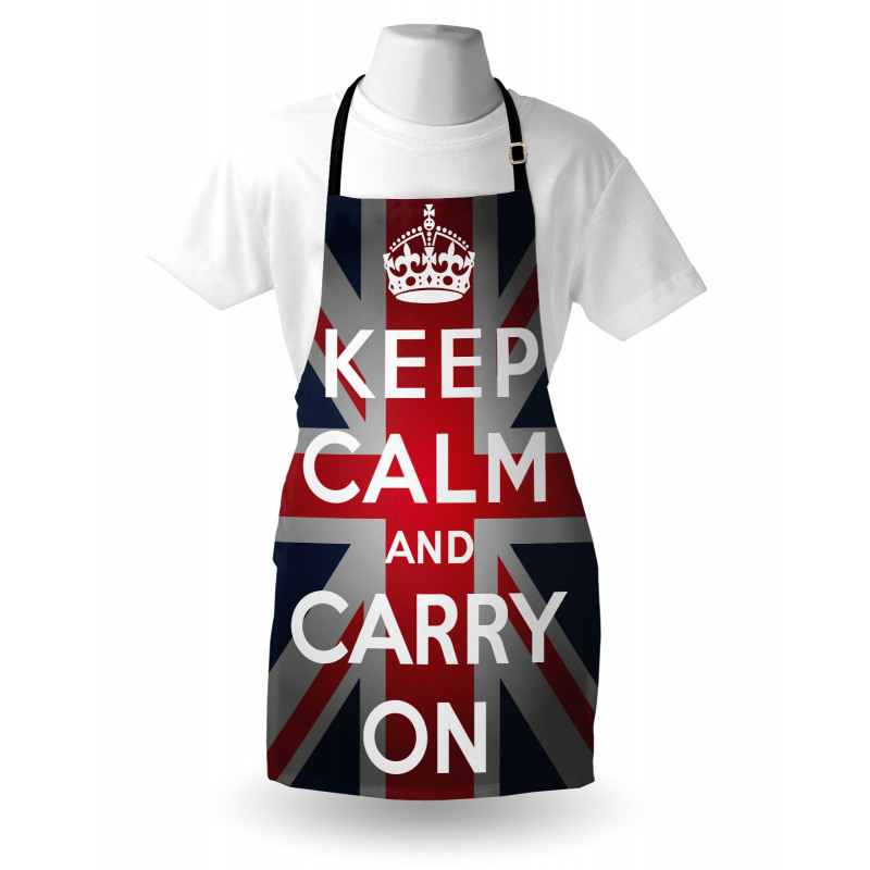 Words Crown UK Flag Apron