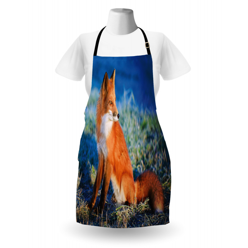 Serene Cold Autumn Field Apron