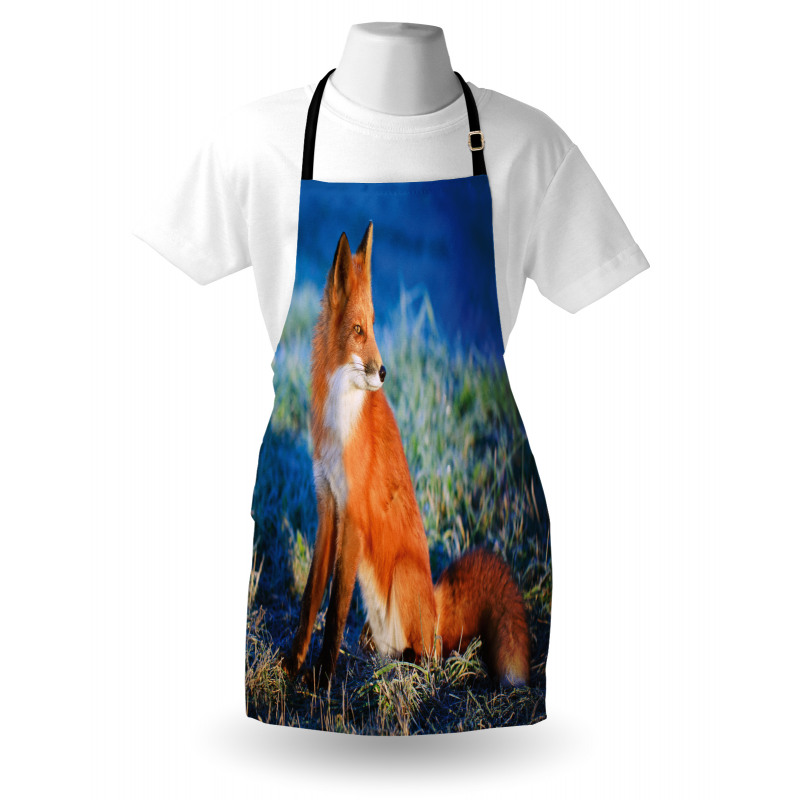 Serene Cold Autumn Field Apron