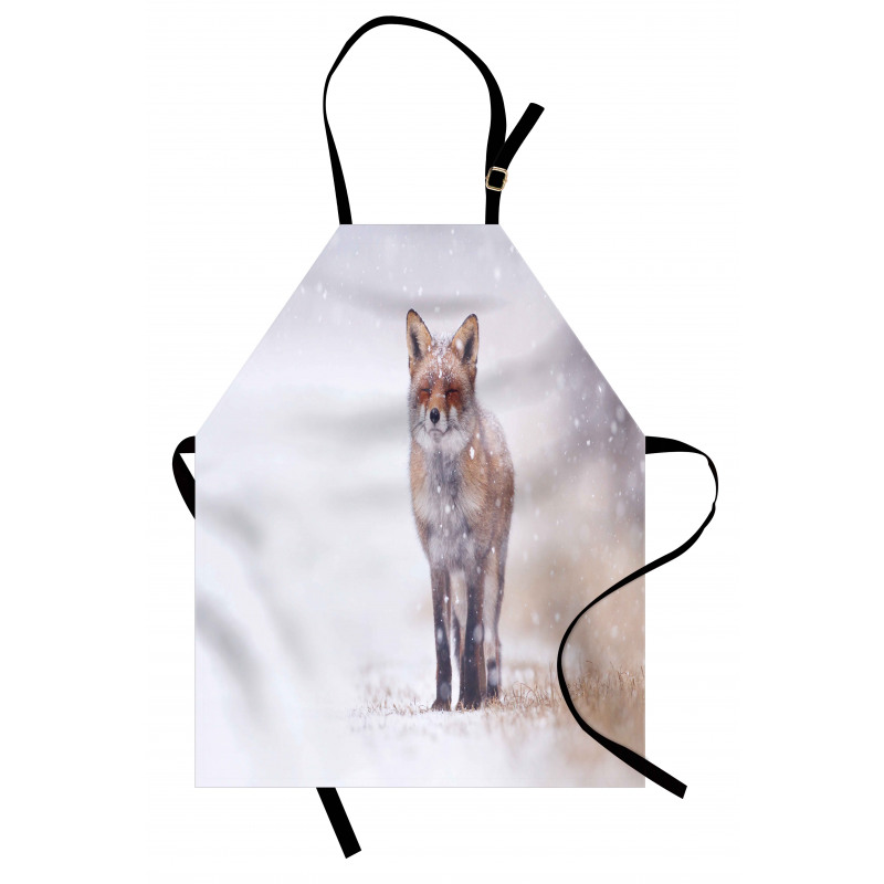 Rural Field Snow Stormy Apron